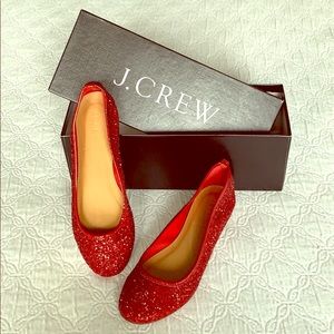 J Crew size 5 Glitteratti Ballet Flats